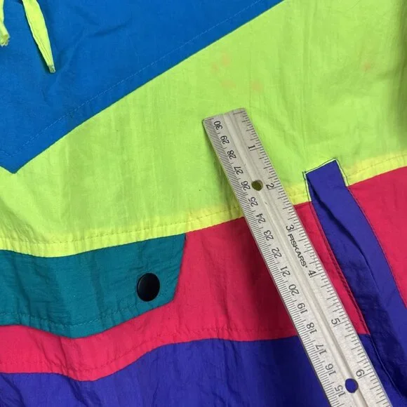Vtg Dual Control Pullover Windbreaker Women's Medium READ LISTING 80s 90s Style - Picture 12 of 15